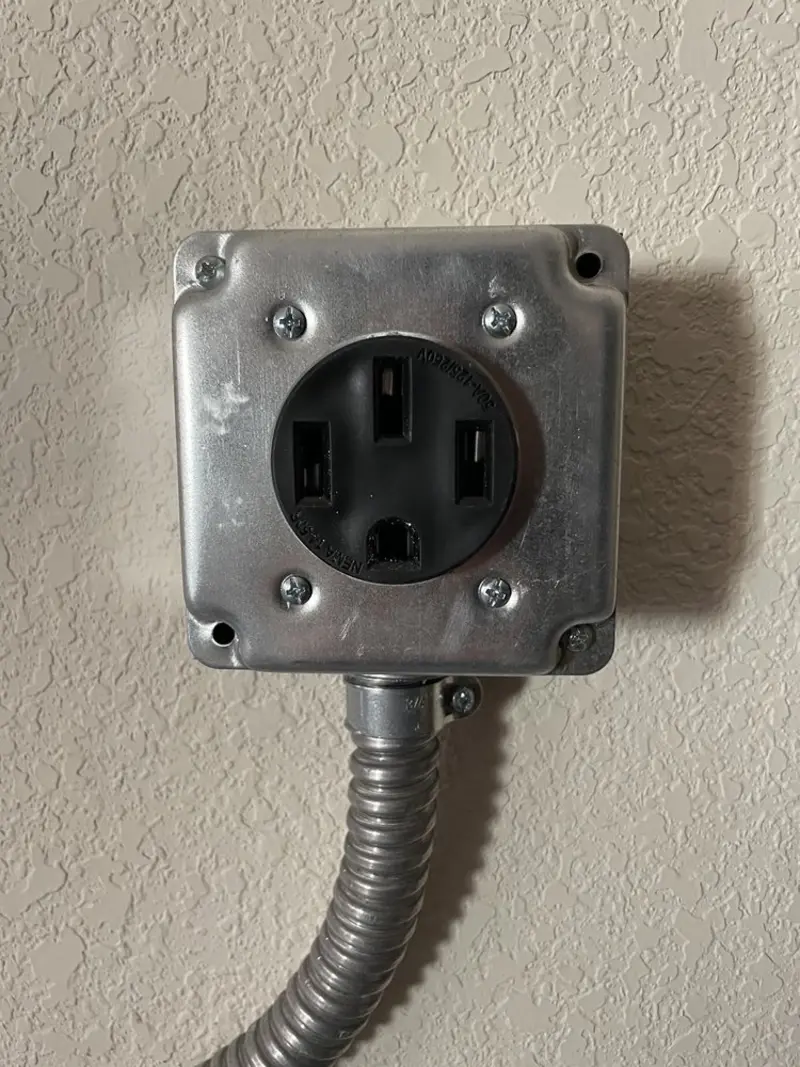 NEMA 14-50 outlet installed for Electrical Panel Upgrade in Evergreen